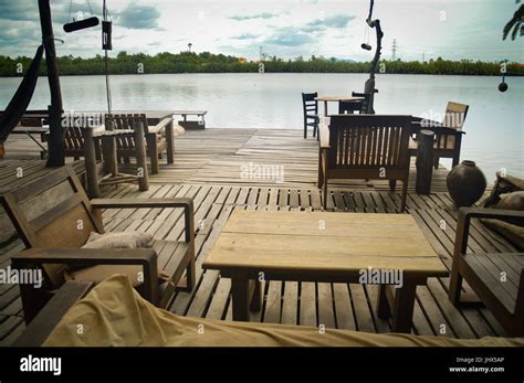 riverside cafe asia  res stock photography  images alamy
