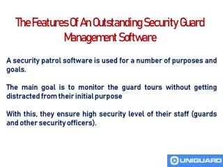 Ppt The Five Features Of An Outstanding Security Guard Management