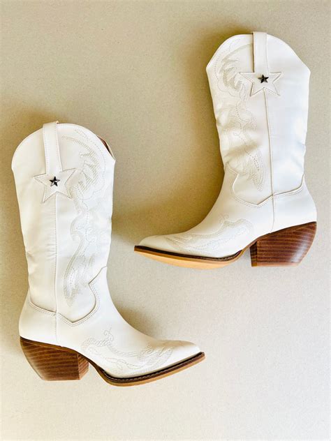 Legend White Cowboy Boots With Stars Three Cords Boutique