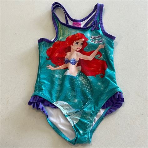 Disney Swim Disney Princess The Little Mermaid Girls Swimsuit Size 6 Poshmark