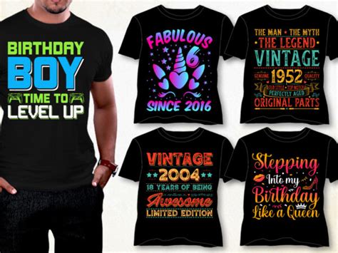 Birthday T-Shirt Design Bundle,birthday t-shirt design templates ...