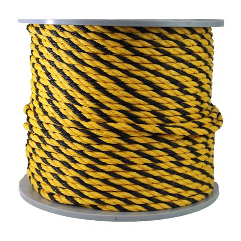 ATERET Twisted 3 Strand Yellow Black Polypropylene Rope Monofilament