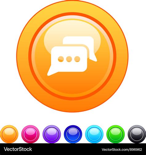 Chat Circle Button Royalty Free Vector Image Vectorstock