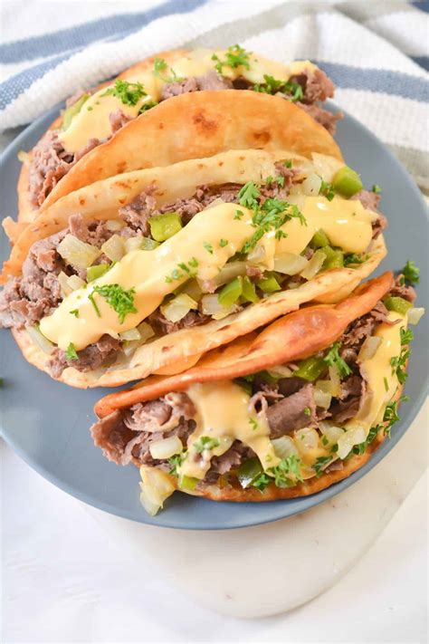 Philly Cheesesteak Tacos Sweet Peas Kitchen