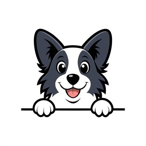 Borzoi Dog Dog Face Peeking isolated illustration 53926342 Vector Art