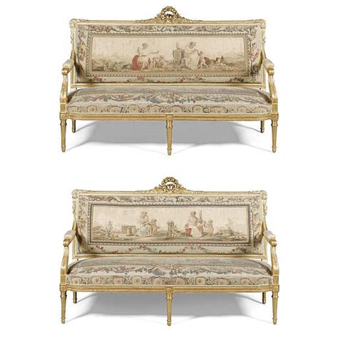 Sold Price A Pair Of Louis Xvi Style Beauvais Tapestry Covered