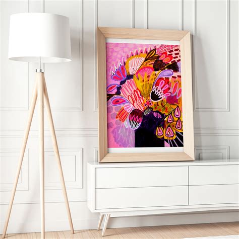 Australian Flowers Wall Art Abstract Painting Giclee Print | Etsy