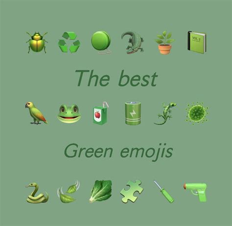 Aesthetic Green Emojis🪴🪲🦎