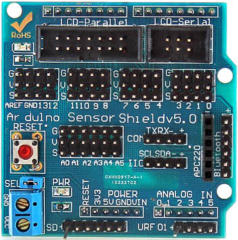 Geeetech Mega Sensor Shield V Digital Analog Servo Arduino Mega