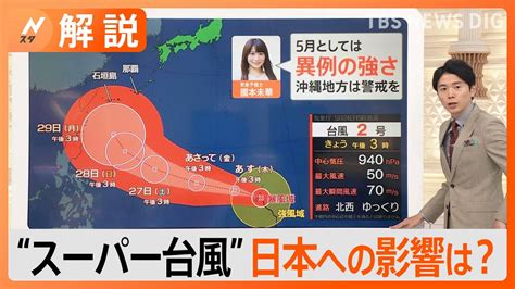 台風2号 「スーパー台風がグアムへ接近中」 そのサキ日本は？【nスタ解説】｜tbs News Dig Youtube