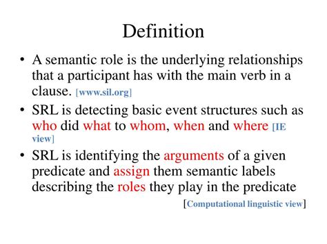 Ppt Semantic Role Labeling Powerpoint Presentation Free Download