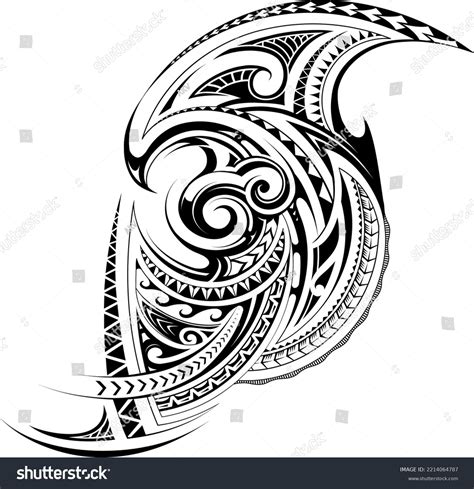 Tribal Style Tattoo Design Polynesian Origin Stock Vector (Royalty Free ...