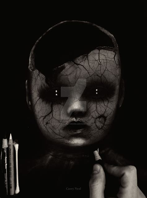 Horror Doll Charcoal Drawing By Caseynealartwork On Deviantart