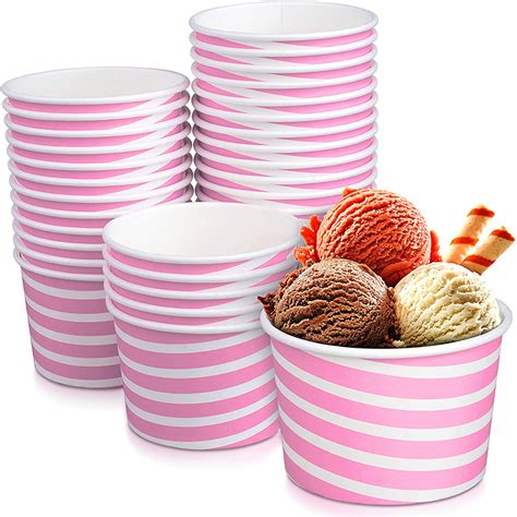 Disposable Ice Cream Packaging Ice Cream Container Tubs With Lid Paper