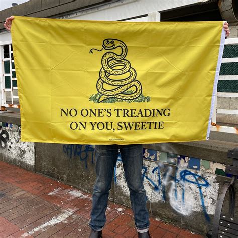 No One's Treading On You, Sweetie Flag 3' x 5' — Dissent Pins