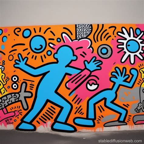 Graffiti Art Inspired by Keith Haring | Stable Diffusion Online