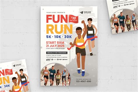 Fun Run Marathon Flyer Template Ai Eps Brandpacks