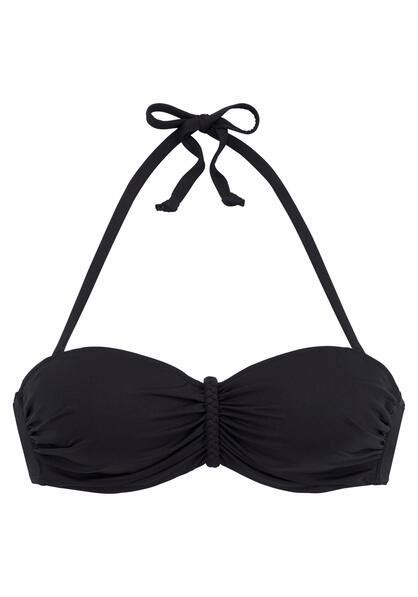 Buffalo Bügel Bandeau Bikini Top Happy schwarz Cup C 34