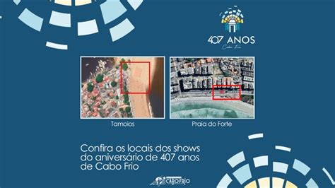 Confira Os Locais Dos Shows Do Anivers Rio De Anos De Cabo Frio