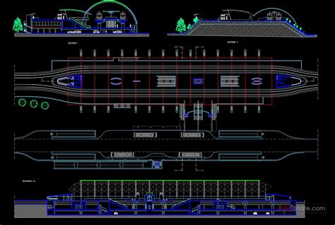 Metro Station Design Plan AutoCAD File DWG