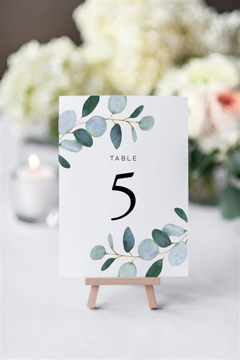 Printable Table Numbers Table Number Template Wedding Etsy