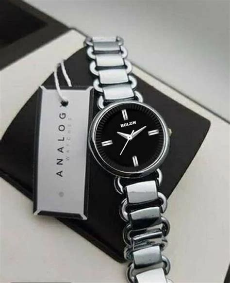 Buy Bolun Analog Black Dial Silver Strap Watch For Women Online at Best ...