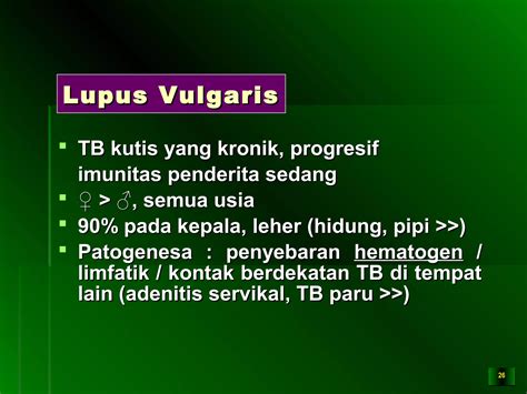Tuberkulosis kutis & penyakit parasit sawitri, dr. sp kk (k) | PPT