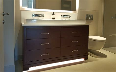 bathroom vanity unit with under unit lighting - Gerard Lewis Designs