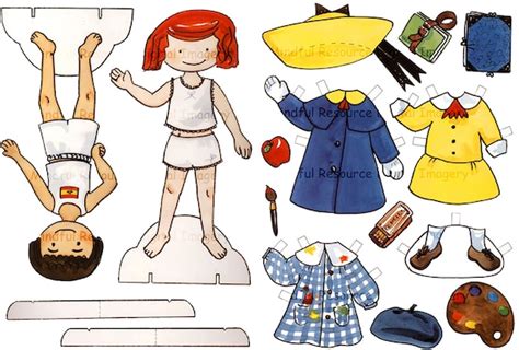 Madeline Paper Doll Vintage Printable Sweet Parisian Girl