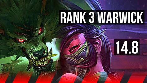 WARWICK Vs AKALI TOP Rank 3 Warwick 6 Solo Kills BR Challenger