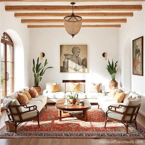 Santa Fe Inspired Sitting Room Stable Diffusion Online