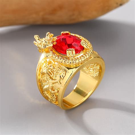 Gorgeous Dragon Shaped Ring Inlaid Cubic Zirconia Men S Ring Temu