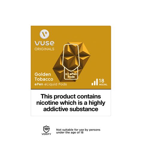 Vuse Epen Flavour Caps Golden Tobacco Vpz Vape E Liquids Kits