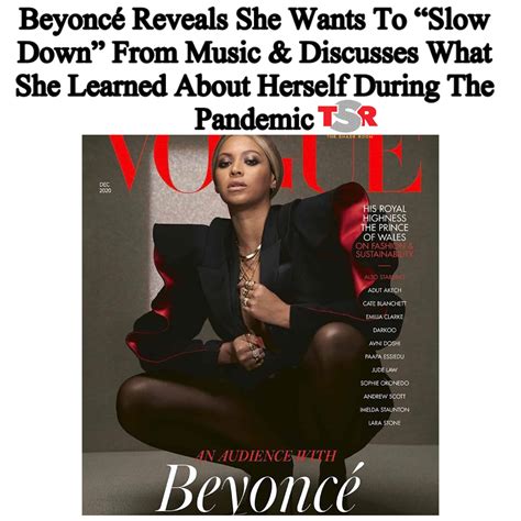 Beyoncé Reveals She Wants To “Slow Down” From Music & Discusses What ...