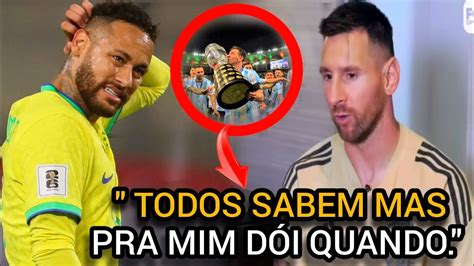 Olha o que MESSI FALOU HOJE DE NEYMAR APÓS A CONQUISTA DA COPA AMÉRICA