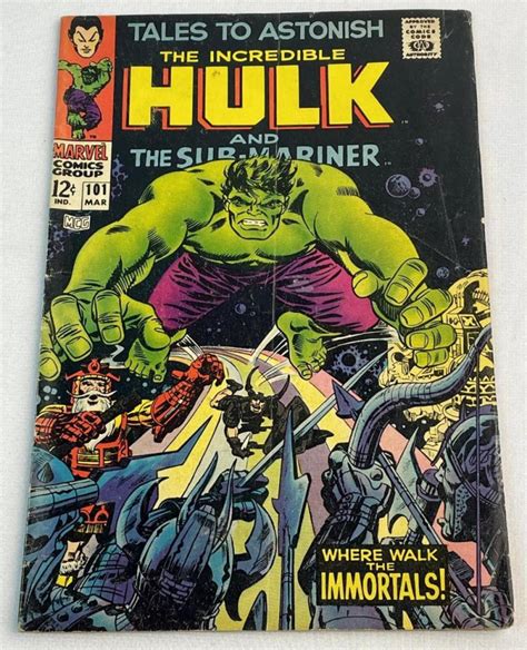 Lot Vintage Mar Tales To Astonish The Incredible Hulk And The