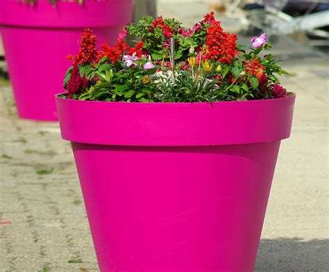 De La Couleur Avec Les Pots De Fleurs Et Jardini Res En Plastique Design