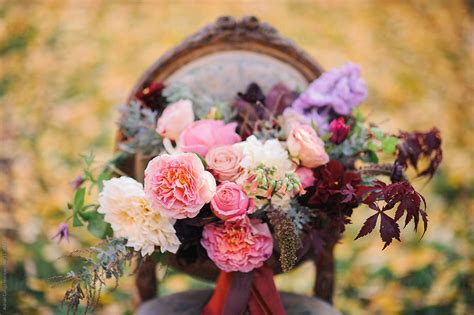 "Autumn Themed Wedding Floral Bouquet; Fall Flowers Bouquet" by Stocksy ...