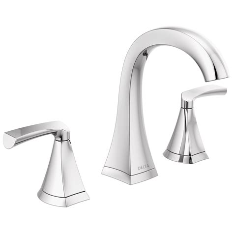 Two Handle Widespread Bathroom Faucet In Chrome 35899lf Delta Faucet