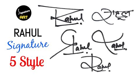 Rahul Name Signature Different Style How Make Name Sign Unique