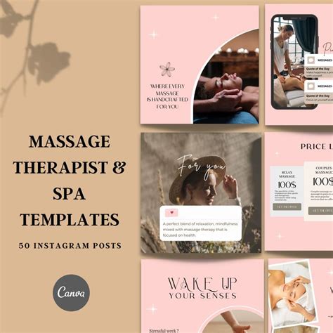 Massage Instagram Post Massage Therapist Massage Therapy Social Media Spa Instagram Canva