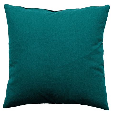 Coussin carré coton 60 cm Panama Vert émeraude Déco textile Eminza