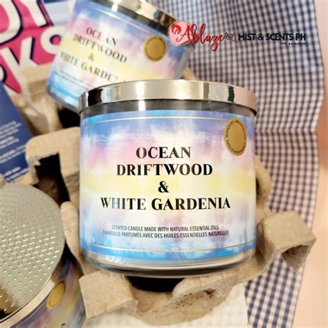 Ocean Driftwood And White Gardenia 3 Wick Candle By Bath And Body Works Shopee Philippines