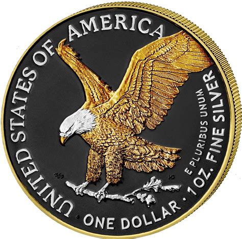 1 Unze Silber American Eagle 2023 Bald Eagle Auflage 100 Ruthenium