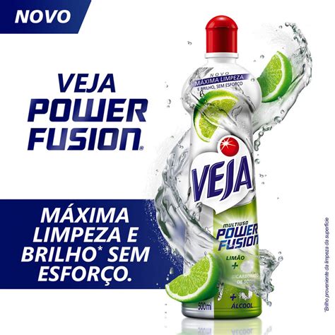 Limpador Multiuso Veja Power Fusion Limão 500ml Pão de Açúcar