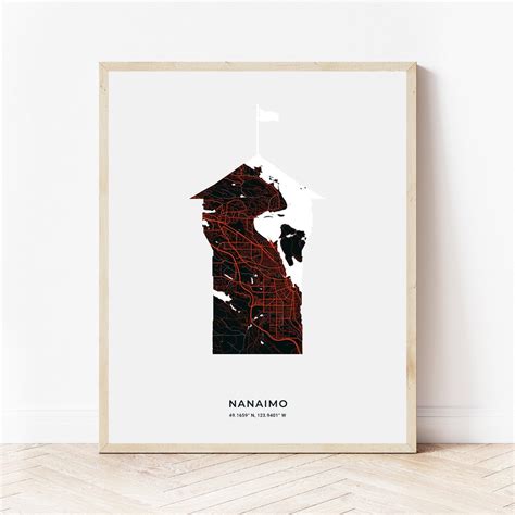 Nanaimo Bastion Print Map of Nanaimo British Columbia Digital Download ...