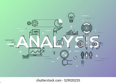 Modern Thin Line Design Concept Analysis Stock Vector Royalty Free