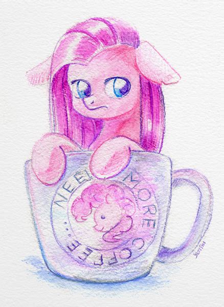 654292 Safe Artist Maytee Derpibooru Import Pinkie Pie Pony Cup