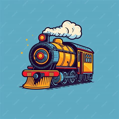 Old Train Clip Art Premium Ai Generated Image