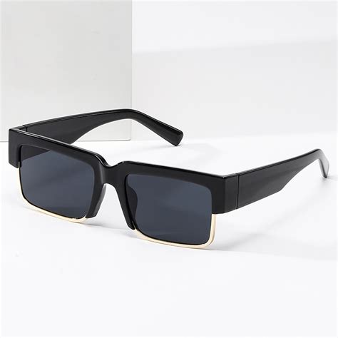 Sunglasses New Fashionable Small Square Frame Half Frame Sunshade